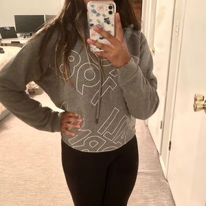 AEROPOSTALE cropped grey fleece hoodie